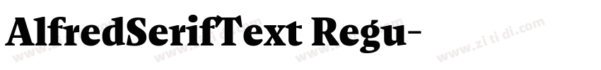 AlfredSerifText Regu字体转换